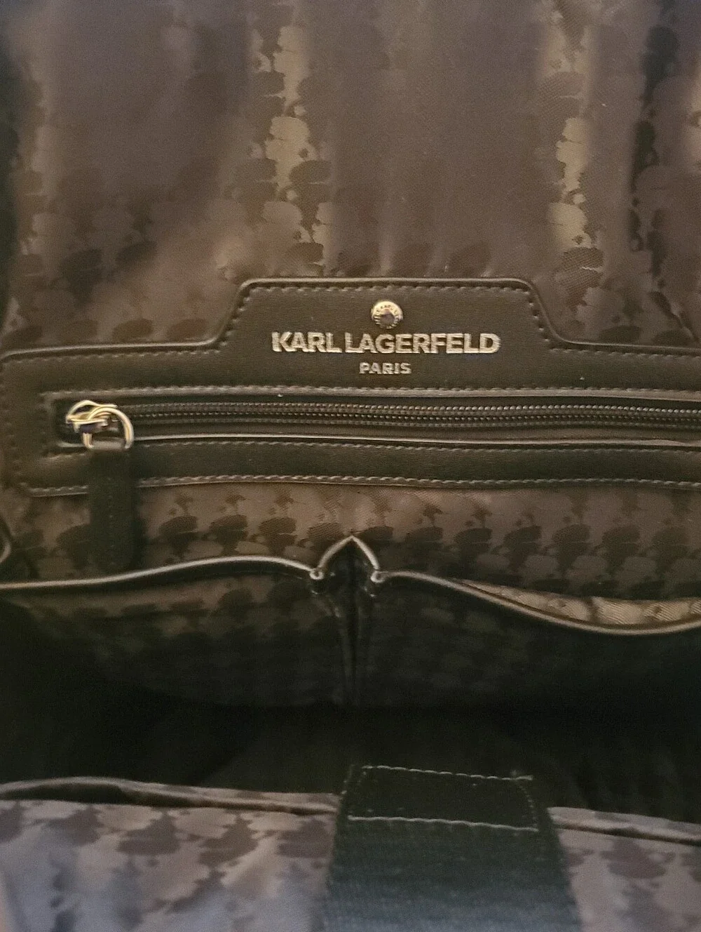 Karl Lagerfeld Black Multi-Color Logo Backpack